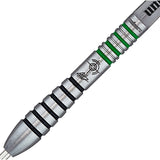 Adam Hunt Contender Phase 2 Steel Tip Darts close up image showing detailed grip patterns, machining, coating, and precision craftsmanship