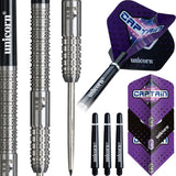 Aden Kirk Steel Tip Darts contents image displaying everything included inside the package