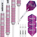 Autograph Pink Ringed Steel Tip Darts contents image displaying everything included inside the package