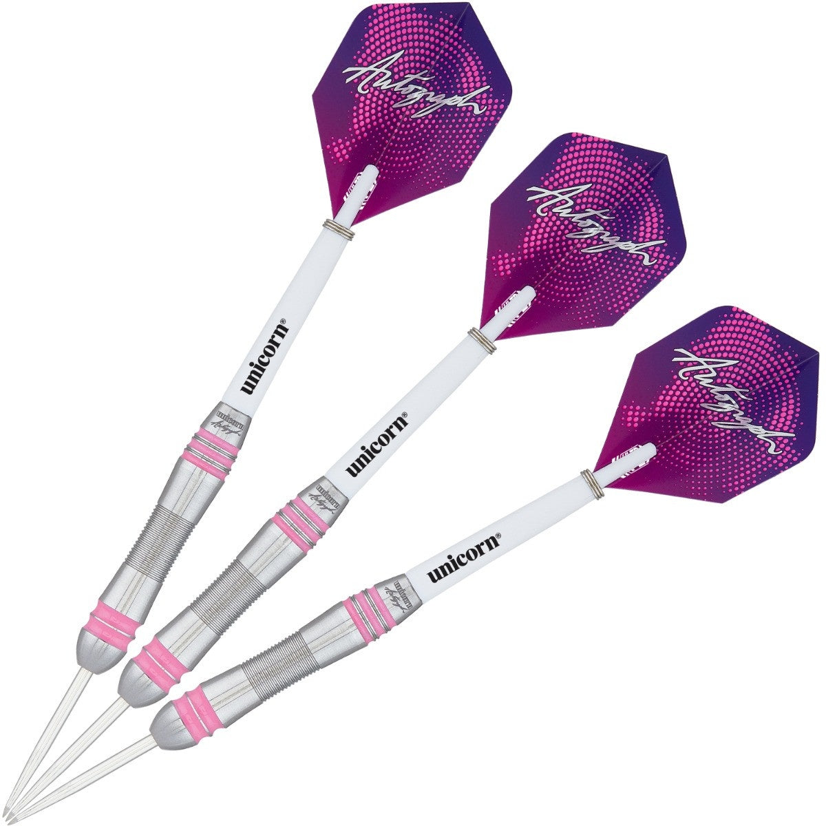 Autograph Pink Style 2 80% Tungsten Steel Tip Darts by Unicorn