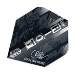 Callan Rydz The Riot Phase 2 Steel Tip Darts image of the flight design and Unicorn branding 