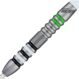Callan Rydz The Riot Steel Tip Darts close up image showing detailed grip patterns, machining, coating, and precision craftsmanship