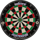 Unicorn Contender Trainer Dartboard main product image showing the dartboard and product contents