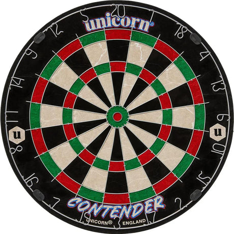 Unicorn Contender Trainer Dartboard main product image showing the dartboard and product contents
