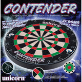 Unicorn Contender Trainer Dartboard outer box image showing the retail packaging and branding