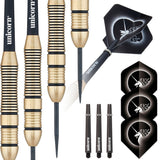 Core Plus Brass Style 2 Steel Tip Darts contents image displaying everything included inside the package