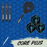 Unicorn Core Plus Rubber Coated Brass Steel Tip Darts