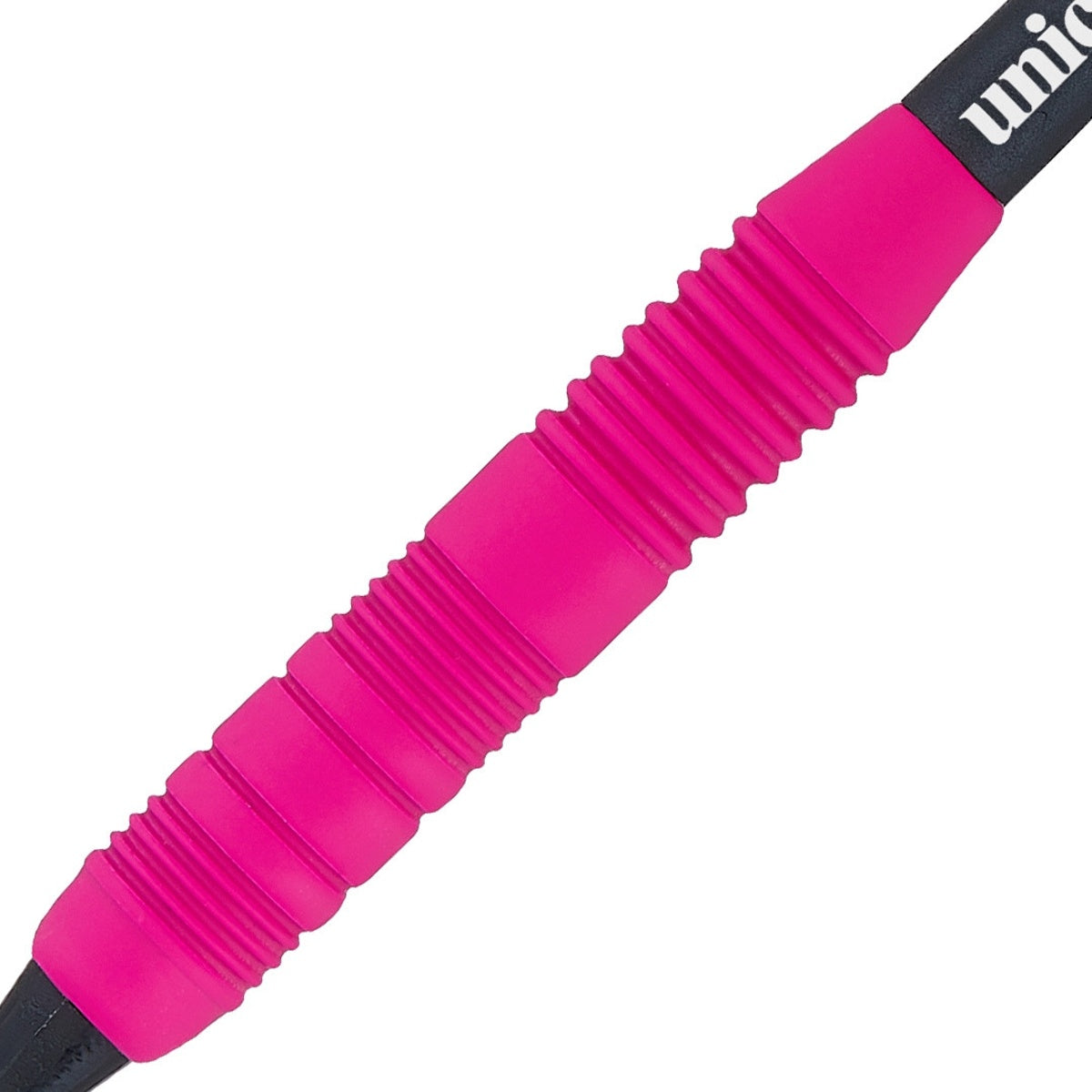 Core Plus Pink Rubber Coated Brass Soft Tip Darts by Unicorn