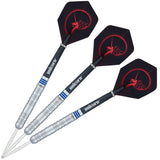 Core Tungsten Style 1 Steel Tip Darts image showing the complete three dart set together highlighting barrel design consistency and styling