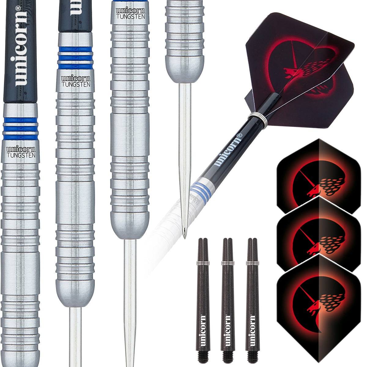 Core Tungsten Style 1 Steel Tip Darts by Unicorn – Double Top Darts