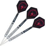 Core Tungsten Style 2 Steel Tip Darts image showing the complete three dart set together highlighting barrel design consistency and styling