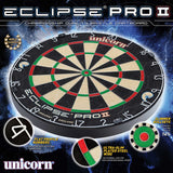 Unicorn Eclipse Pro 2 Dartboard outer box image showing the retail packaging and branding