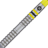 Flair 3 Steel Tip Darts close up image showing detailed grip patterns, machining, coating, and precision craftsmanship