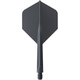 Forge Black All In One Dart Flights by Unicorn main product image on a white background.