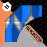 Forge Blue All,In,One Dart Flights by Unicorn image showing the retail packaging.