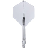 Forge Clear All In One Dart Flights by Unicorn main product image on a white background.