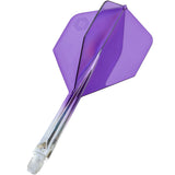 Unicorn Forge Plus Clear Two Tone Integrated Dart Flights & Shafts angled view highlighting the product design and profile.