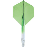 Unicorn Forge Plus Clear Two Tone Integrated Dart Flights & Shafts main product image on a white background.