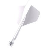 Forge White All In One Dart Flights by Unicorn angled view highlighting the product design and profile.