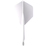 Forge White All In One Dart Flights by Unicorn main product image on a white background.