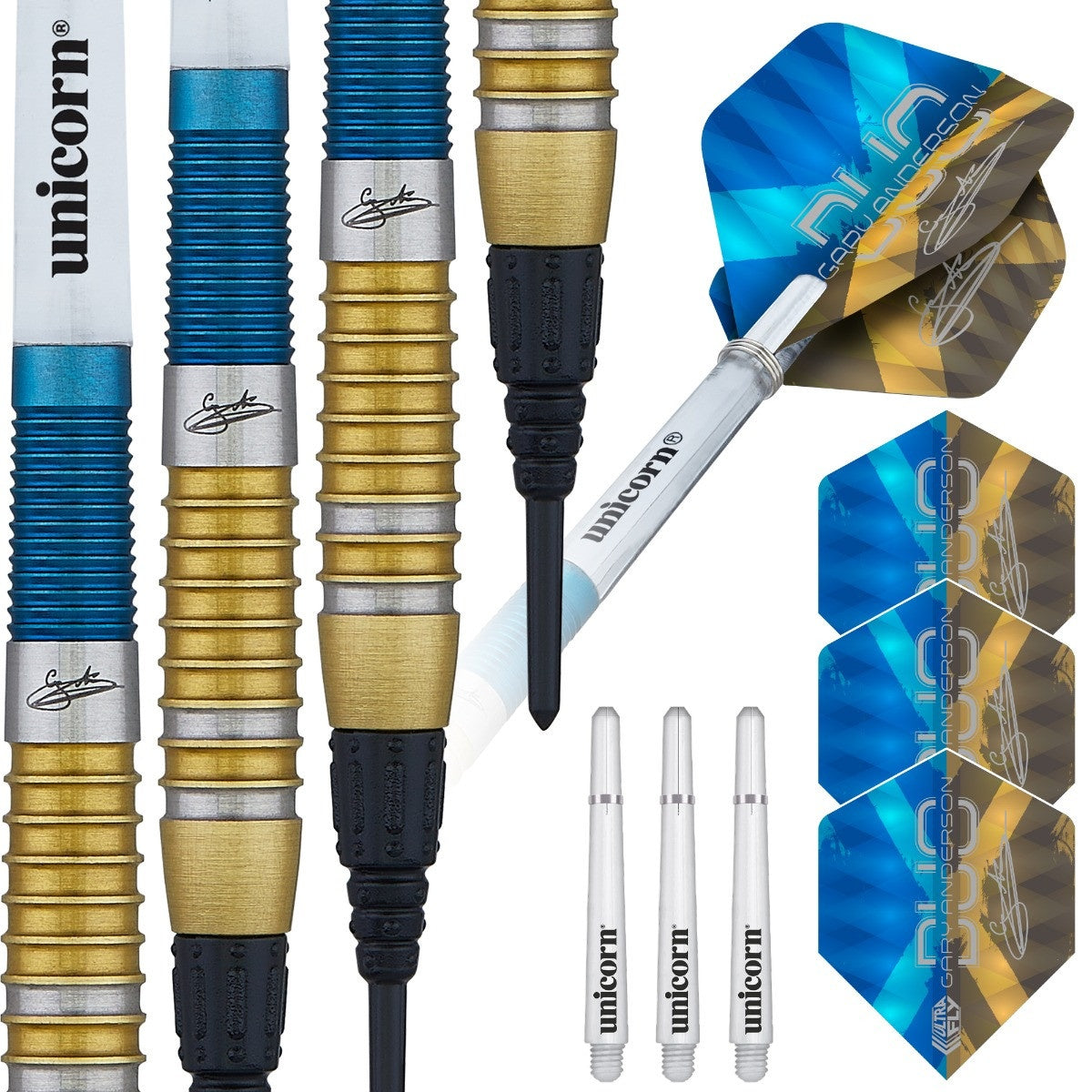 Gary Anderson Duo 90% Tungsten Soft Tip Darts by Unicorn
