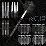 Gary Anderson Noir Deluxe Player Edition Phase 3 World Champion Steel Tip Darts branded contents image displaying the darts and included accessories alongside Unicorn branding