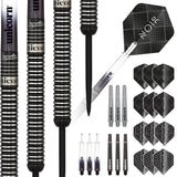 Gary Anderson Noir Deluxe Player Edition Phase 3 World Champion Steel Tip Darts contents image displaying everything included inside the package