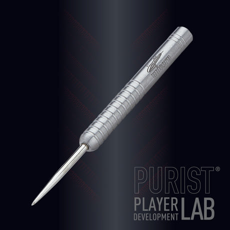 Gary Anderson Phase 1 Purist PDL Steel Tip Darts angled product image displaying the barrel profile, grip layout, and design features