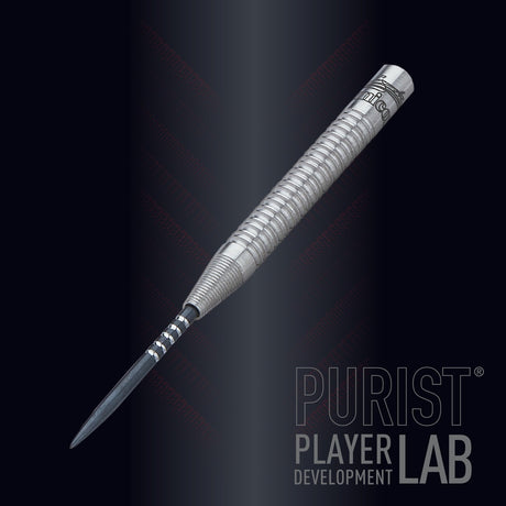 Gary Anderson Phase 4 Purist Steel Tip Darts angled product image displaying the barrel profile, grip layout, and design features
