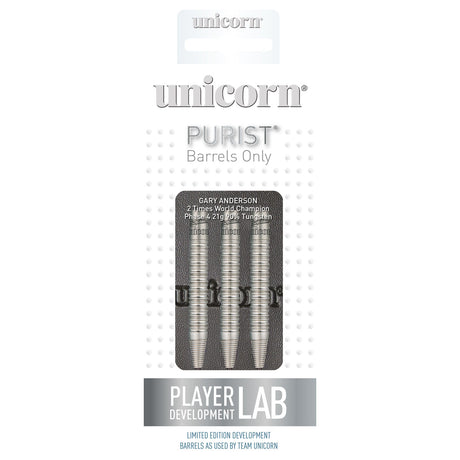 Gary Anderson Phase 4 Purist Steel Tip Darts main product image showing the darts, packaging, flights, shafts, and included accessories