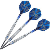 Gary Anderson Phase 6 World Champion Steel Tip Darts image showing the complete three dart set together highlighting barrel design consistency and styling