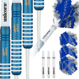 Gary Anderson Silver Star Blue 80% Tungsten Steel Tip Darts by Unicorn