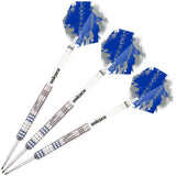 Gary Anderson Silver Star Style 1 Steel Tip Darts image showing the complete three dart set together highlighting barrel design consistency and styling