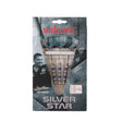 Gary Anderson Silver Star Style 4 Steel Tip Darts main product image showing the darts, packaging, flights, shafts, and included accessories