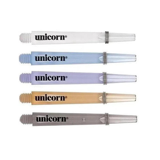 Unicorn Gripper 3 Mirage Ring Grip Dart Stems Shafts main product image showing the dart stems and retail packaging