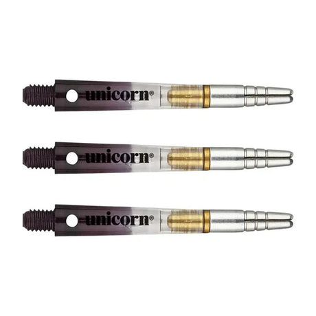 Unicorn Gripper 360 Two Tone Rotating Dart Stems Shafts main product image showing the dart stems and retail packaging