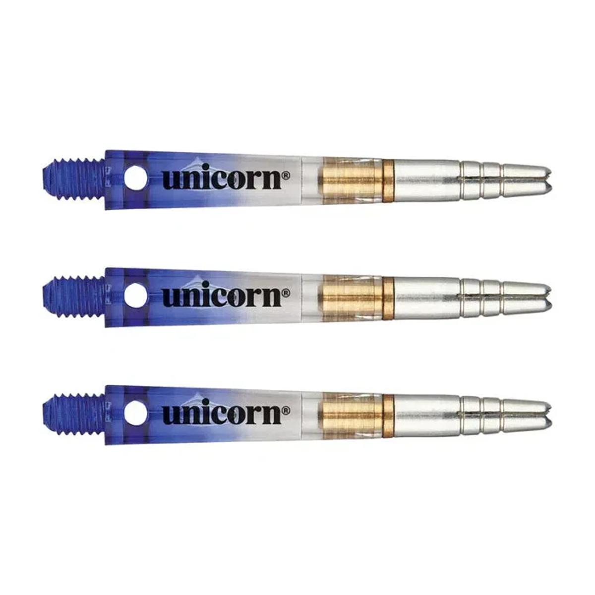 Unicorn Gripper 360 Two Tone Rotating Dart Stems Shafts main product image showing the dart stems and retail packaging