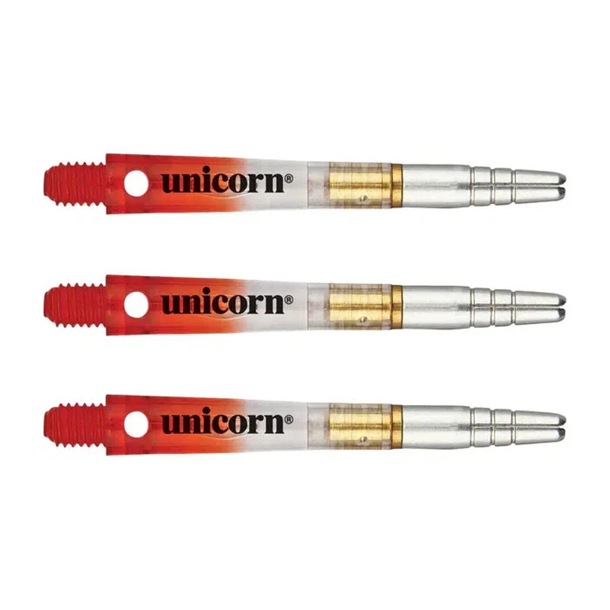 Unicorn Gripper 360 Two Tone Rotating Dart Stems Shafts main product image showing the dart stems and retail packaging