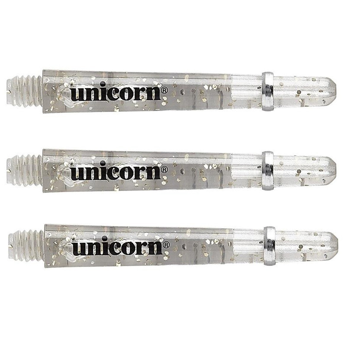 Unicorn Gripper 4 Elements Clear Dart Stems main product image showing the dart stems and retail packaging