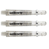 Unicorn Gripper 4 Elements Clear Dart Stems main product image showing the dart stems and retail packaging