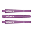 Unicorn Gripper 4 PC Purple Dart Stems Shafts main product image showing the dart stems and retail packaging