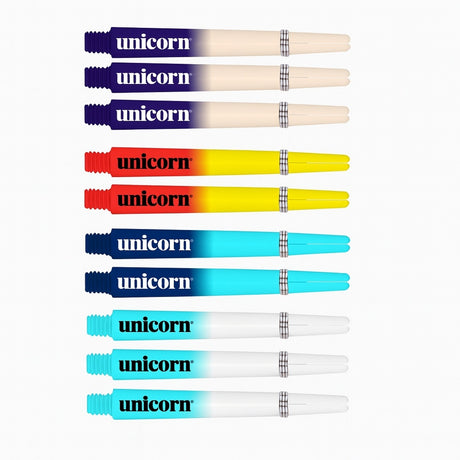 Unicorn Gripper Cosmos Two Tone Dart Shafts main product image showing the dart shafts and retail packaging