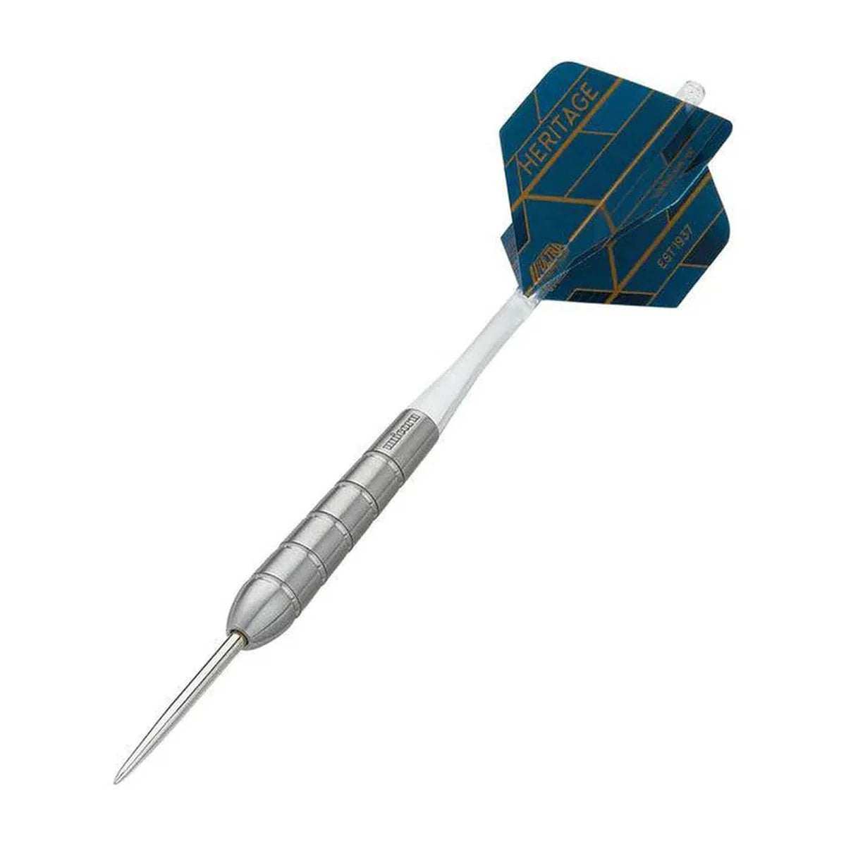 Heritage Cliff Lazarenko Steel Tip Darts angled product image displaying the barrel profile, grip layout, and design features
