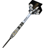 Hexium 1 Steel Tip Darts angled product image displaying the barrel profile, grip layout, and design features