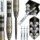 Hexium 1 Steel Tip Darts contents image displaying everything included inside the package
