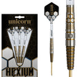 Hexium 3 Steel Tip Darts main product image showing the darts, packaging, flights, shafts, and included accessories
