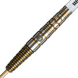 Hexium 3 Steel Tip Darts close up image showing detailed grip patterns, machining, coating, and precision craftsmanship