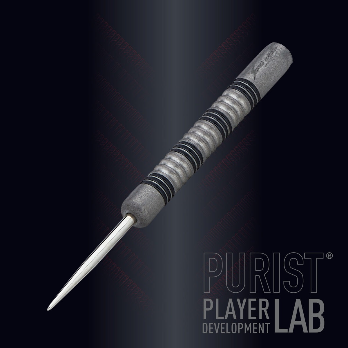 James Wade Phase 1 Purist Steel Tip Darts angled product image displaying the barrel profile, grip layout, and design features