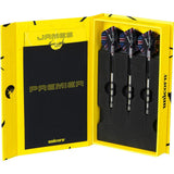 James Wade Premier Steel Tip Darts inside packaging image showing the presentation layout and contents arrangement within the box