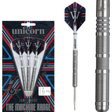 James Wade The Machine 04 Steel Tip Darts main product image showing the darts, packaging, flights, shafts, and included accessories